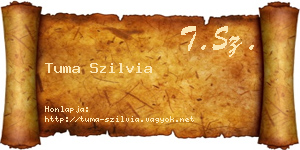 Tuma Szilvia névjegykártya